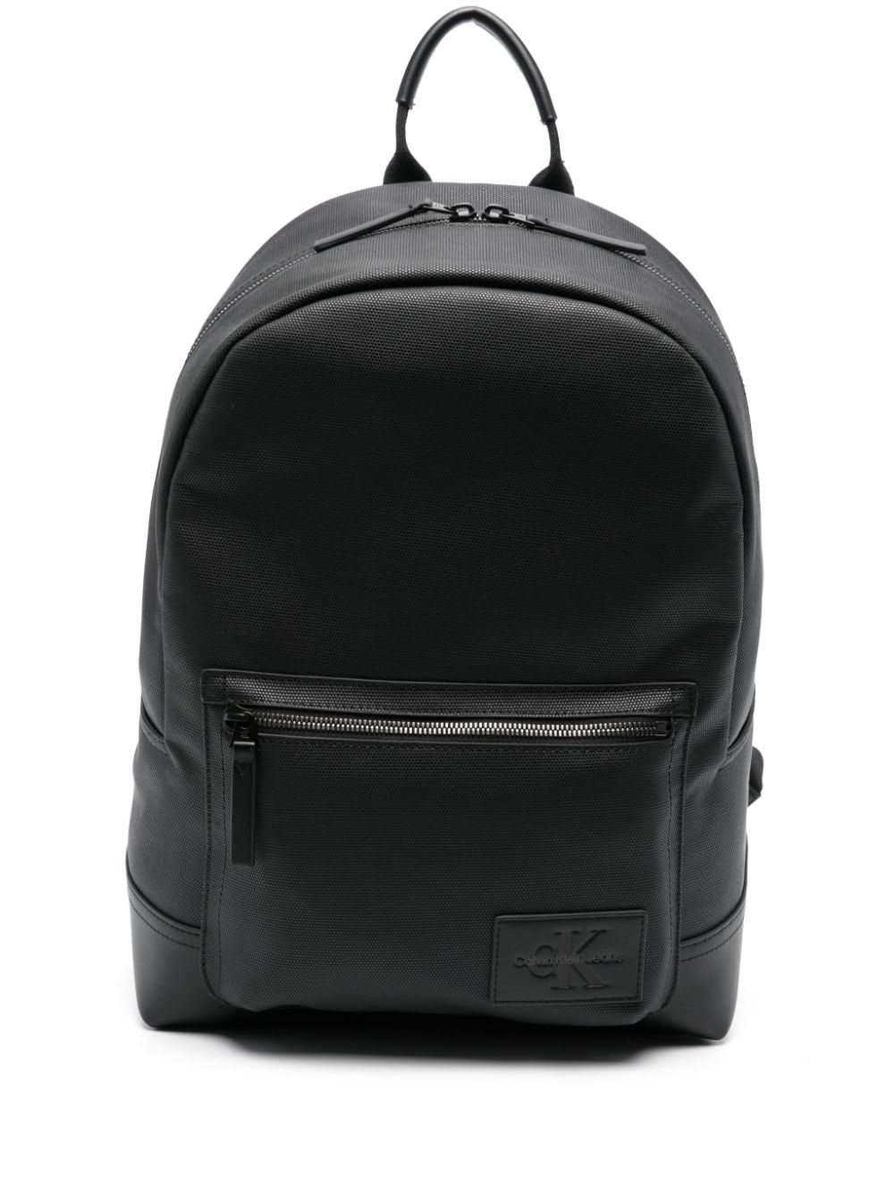 Calvin Klein zipped coated-finish backpack - Black von Calvin Klein