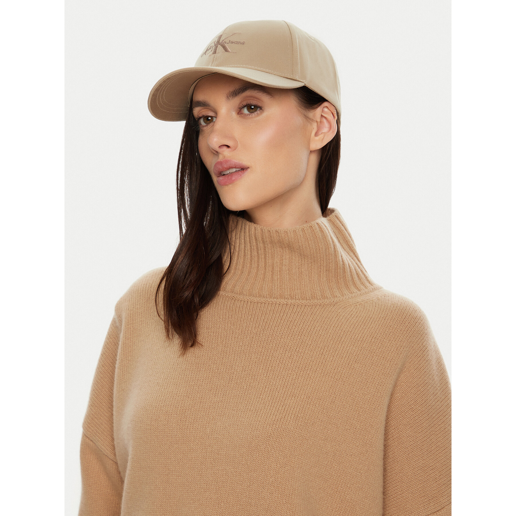 Cap Calvin Klein Mono Logo Embro K60K612317 Beige von Calvin Klein