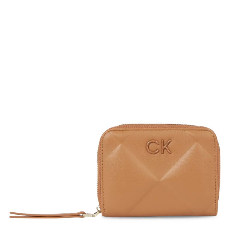 Damen Geldbörse Calvin Klein Re-Lock Quilt Za Wallet Md K60K610785 Braun von Calvin Klein