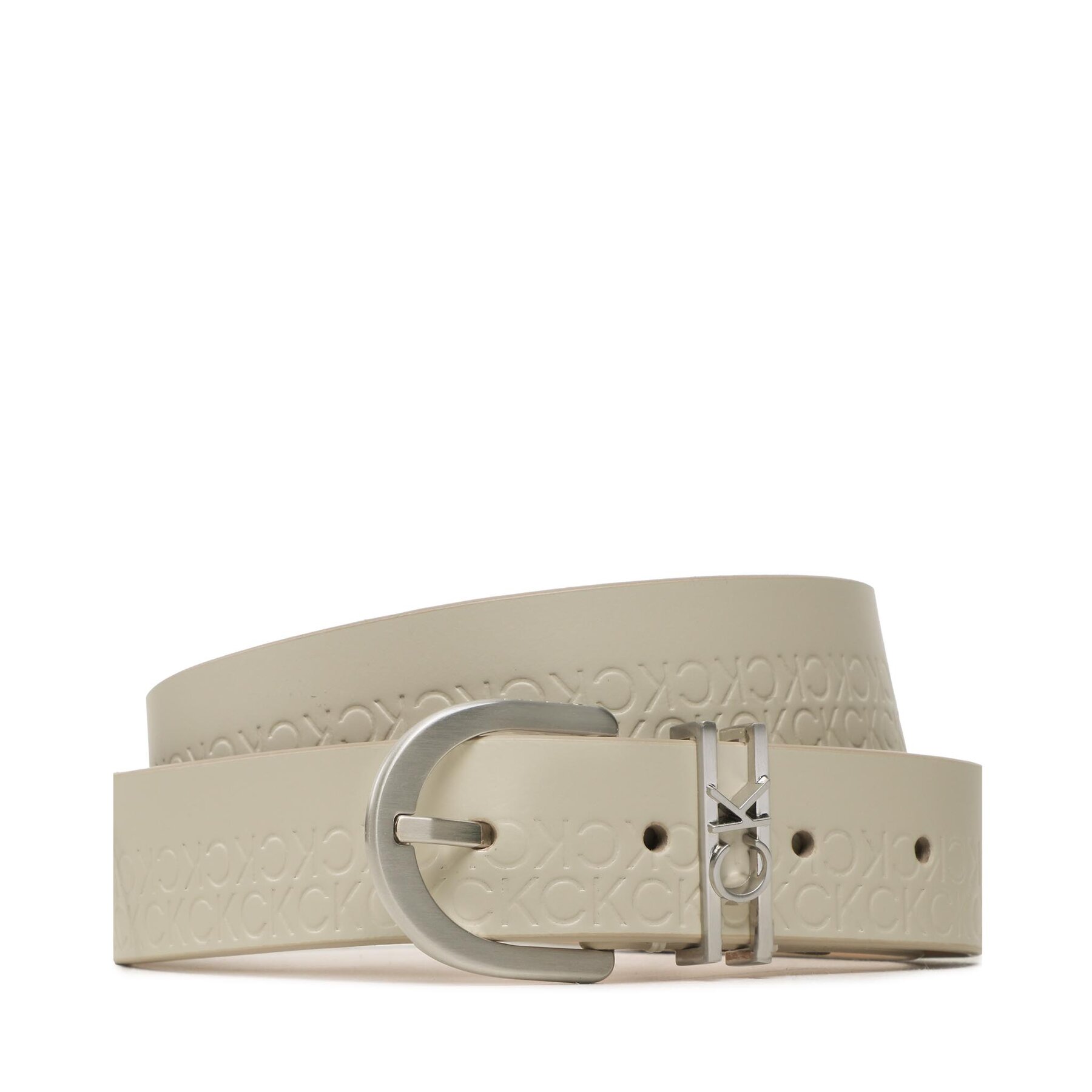 Damengürtel Calvin Klein Ck Must Ck Loop Belt 30Mm Emb Mn K60K611039 Beige von Calvin Klein