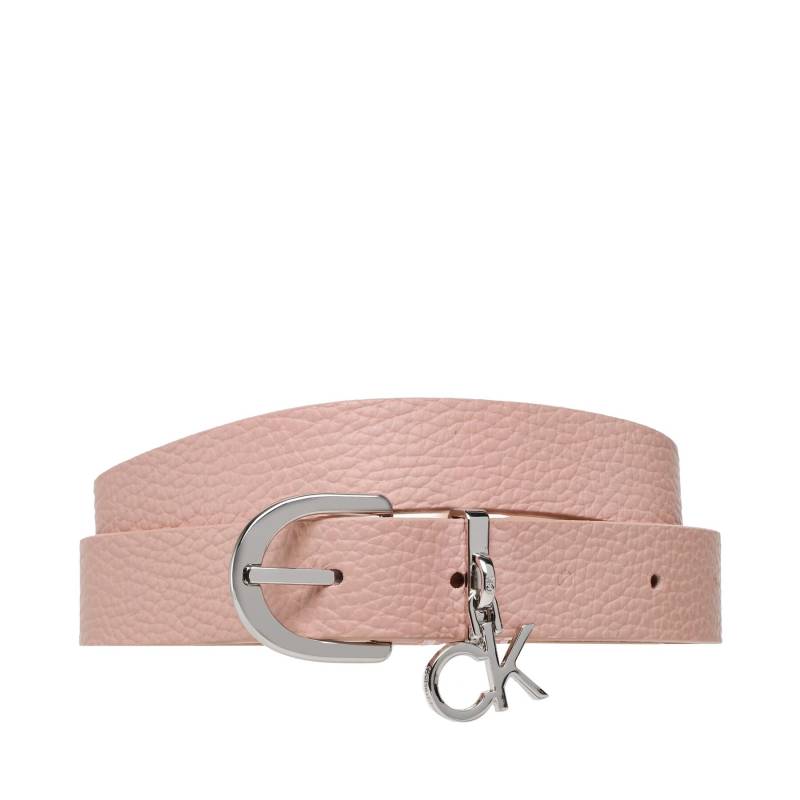 Damengürtel Calvin Klein Re-Lock Charm Buckle 25Mm Pbl K60K608924 Rosa von Calvin Klein