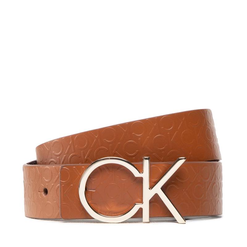 Damengürtel Calvin Klein Re-Lock Ck Rev Belt 30mm K60K610156 Braun von Calvin Klein