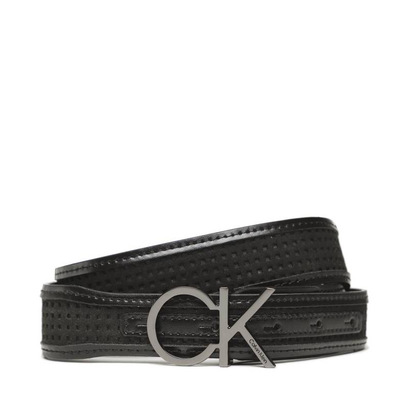 Damengürtel Calvin Klein Re-Lock Insert 3 Cm Perf Belt K60K610497 Schwarz von Calvin Klein