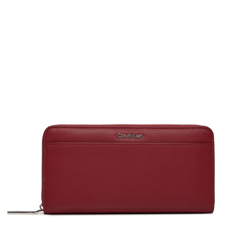 Große Damen Geldbörse Calvin Klein Ck Must Lg Z/A Wallet W/Slip K60K610949 Rot von Calvin Klein