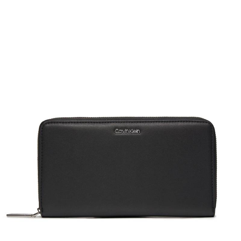 Große Damen Geldbörse Calvin Klein Ck Must Xl Zip Around Wallet K60K611936 Schwarz von Calvin Klein