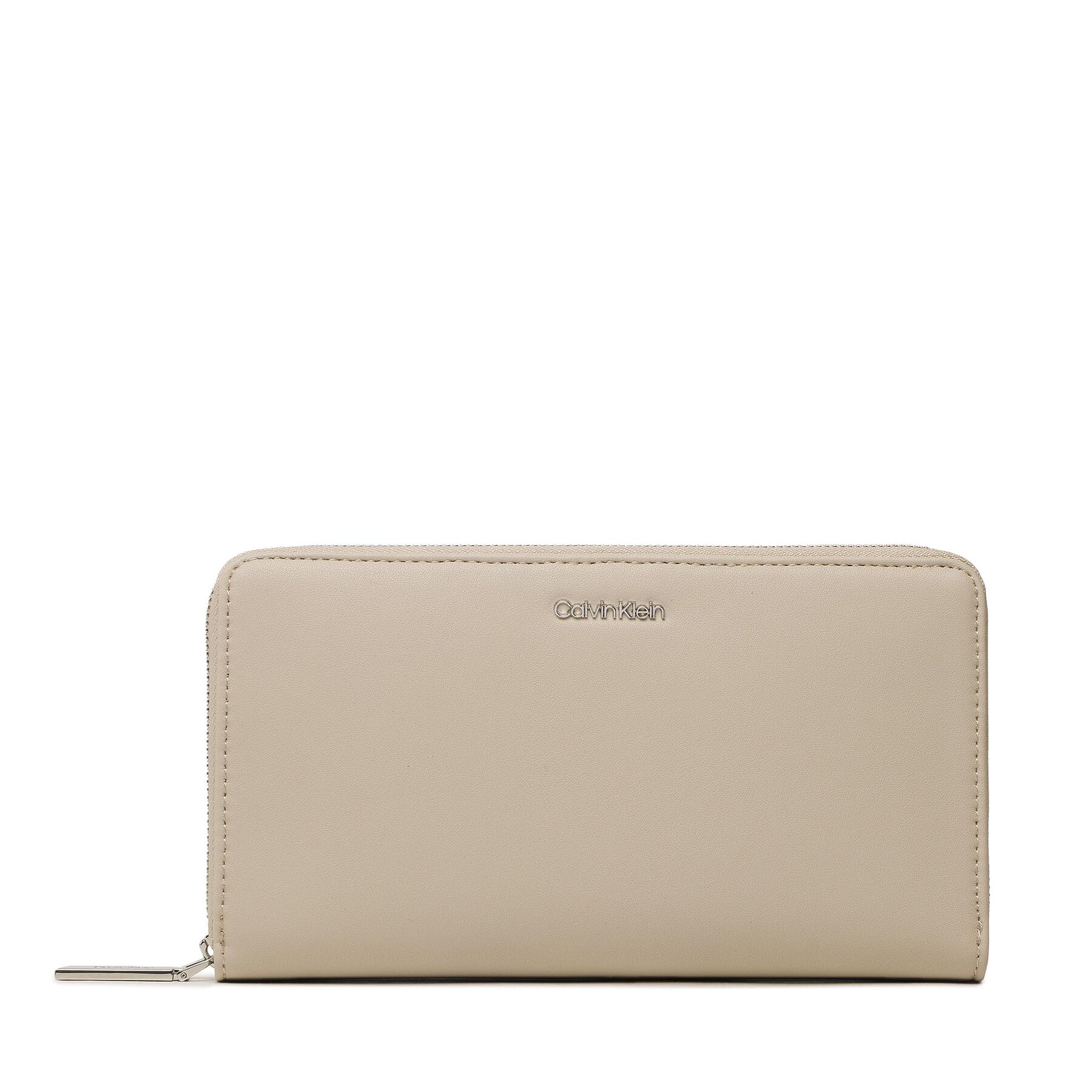 Große Damen Geldbörse Calvin Klein Ck Must Z/A Wallet Xl K60K608164 Beige von Calvin Klein