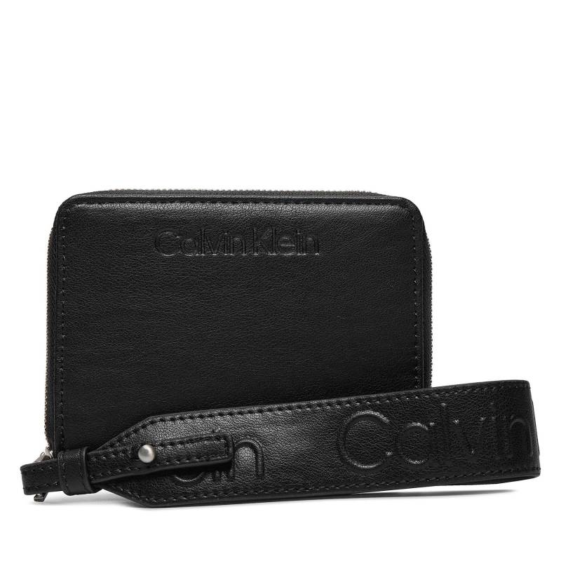 Große Damen Geldbörse Calvin Klein Gracie Wallet W/Strap Md K60K611387 Schwarz von Calvin Klein