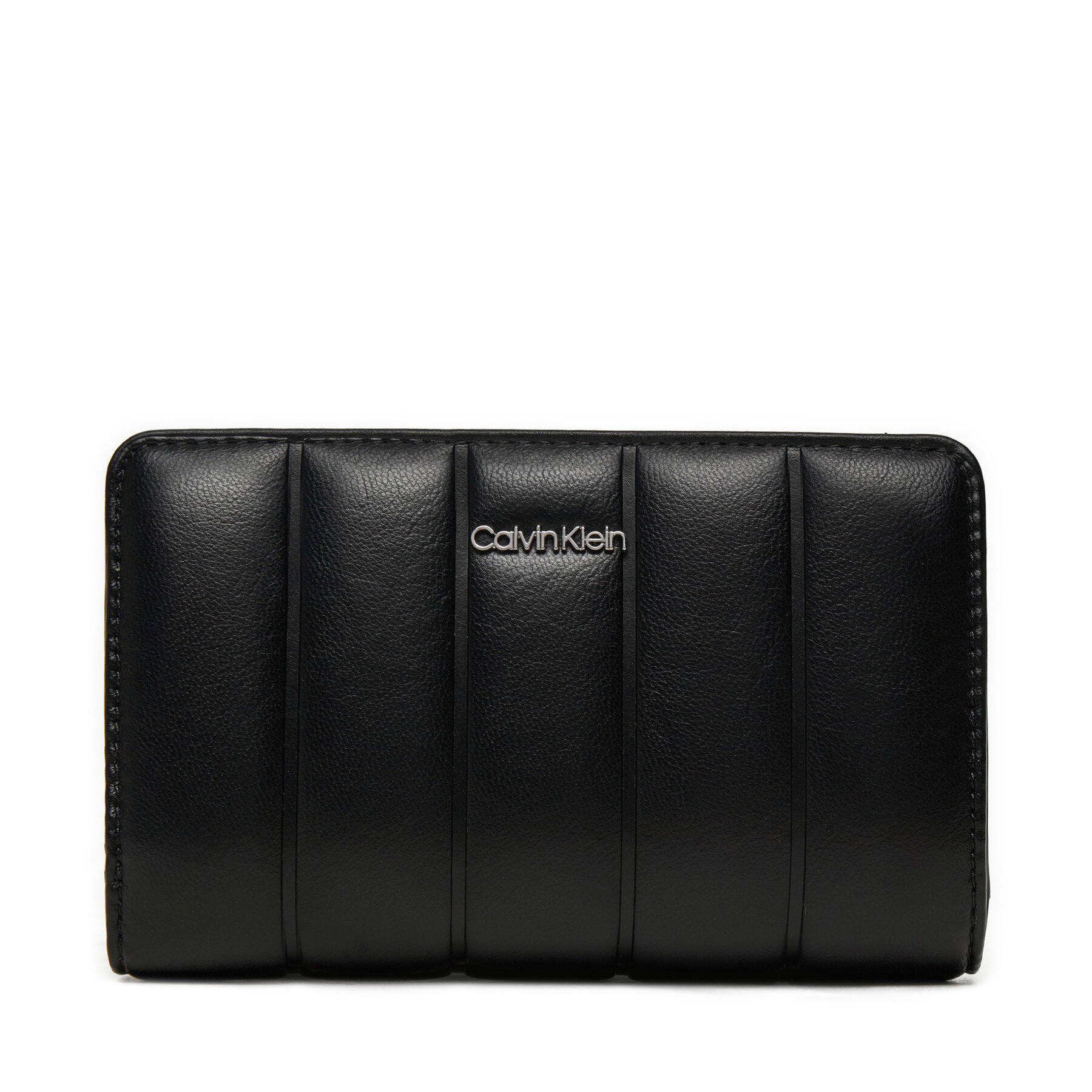 Große Damen Geldbörse Calvin Klein Line Quilt Medium Bifold K60K612828 Schwarz von Calvin Klein