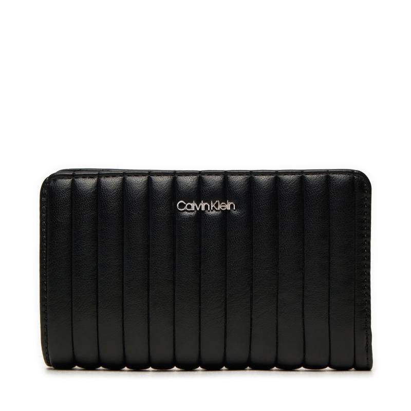 Große Damen Geldbörse Calvin Klein Mini Line Quilt Medium Bifold K60K613063 Schwarz von Calvin Klein