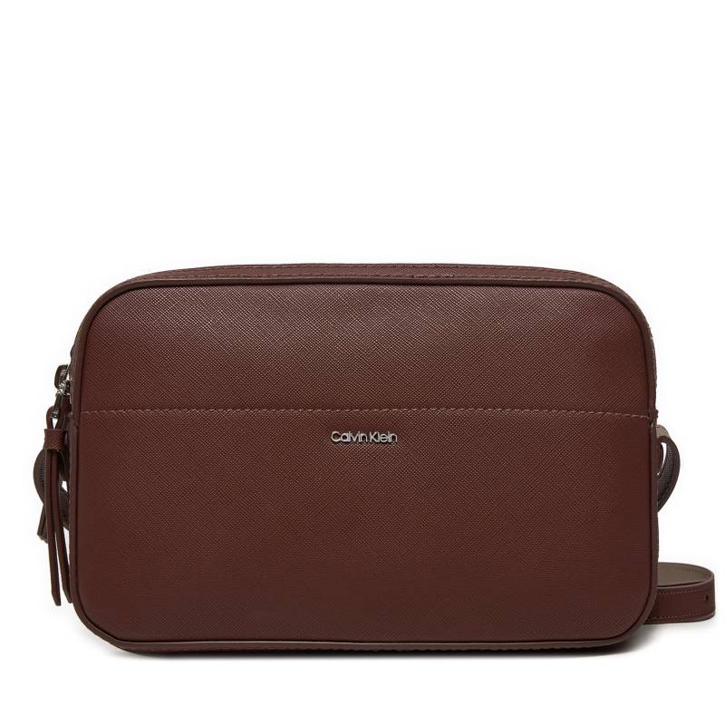 Handtasche Calvin Klein Ck Business Camera Bag_Saffiano K60K612571 Braun von Calvin Klein