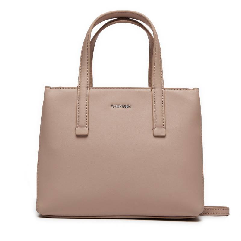 Handtasche Calvin Klein Ck Must Mini Tote K60K612170 Beige von Calvin Klein