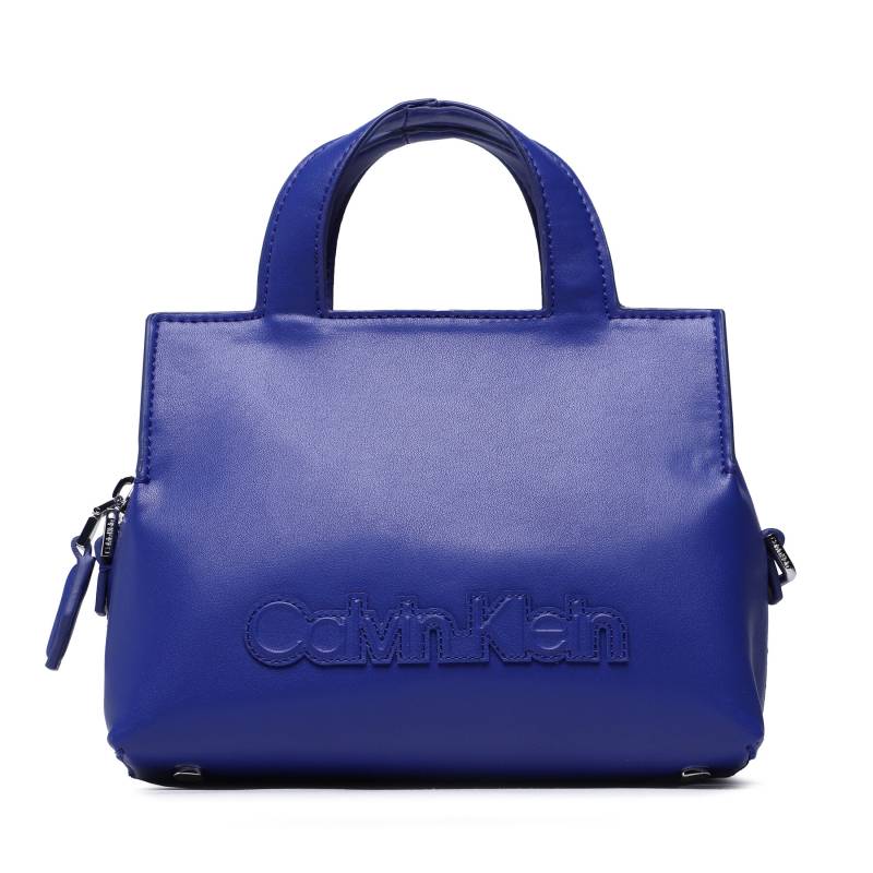 Handtasche Calvin Klein Ck Neat Tote Sm K60K610443 Dunkelblau von Calvin Klein