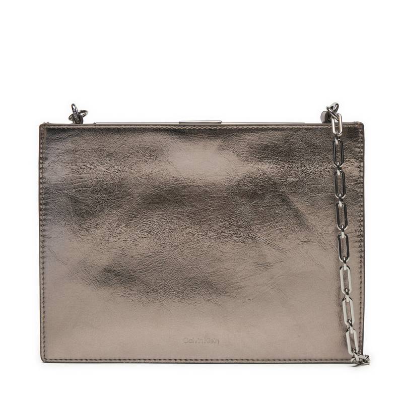 Handtasche Calvin Klein Ck Night Square Crossbody_Shiny K60K612793 Silberfarben von Calvin Klein