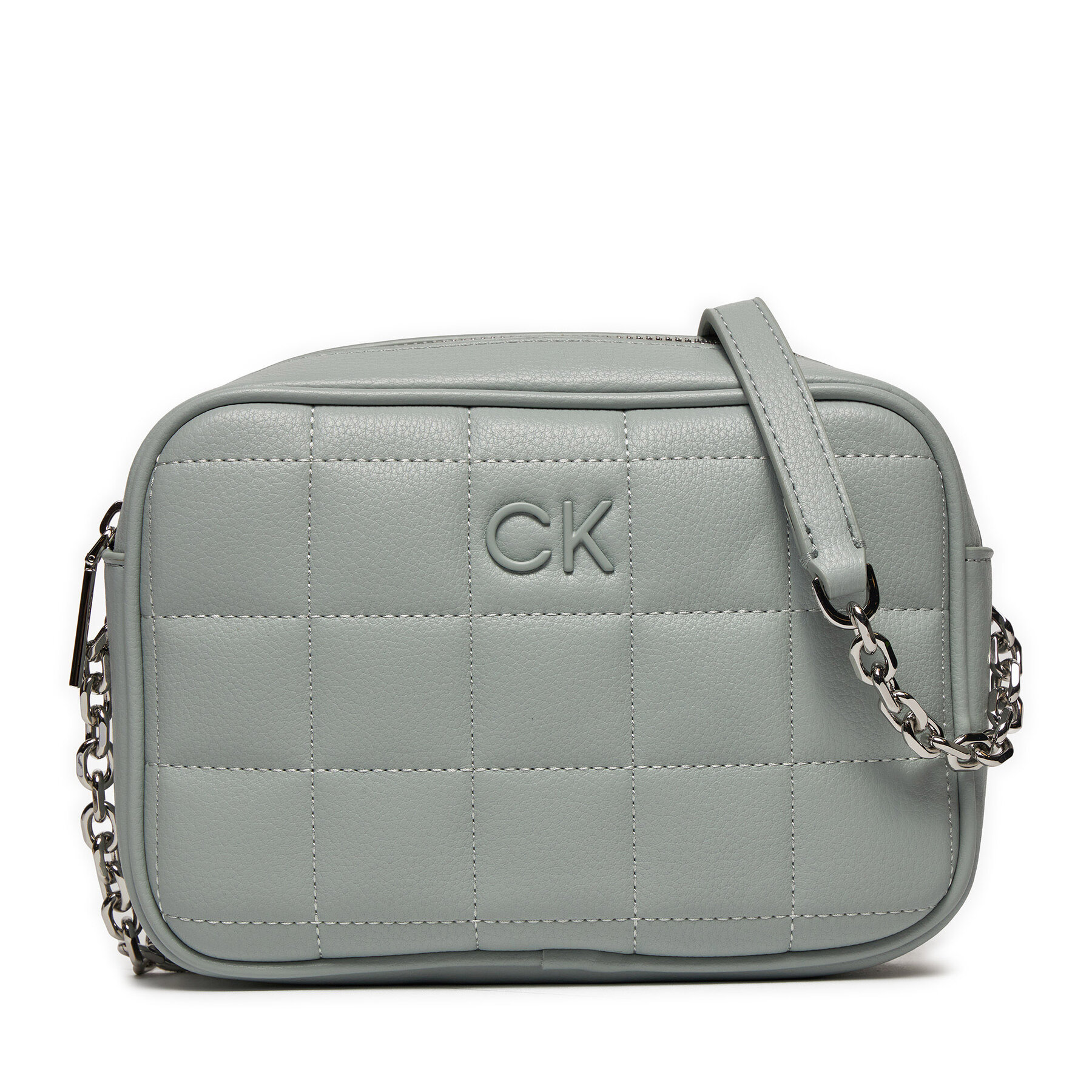 Handtasche Calvin Klein Ck Square Quilt K60K612331 Grau von Calvin Klein