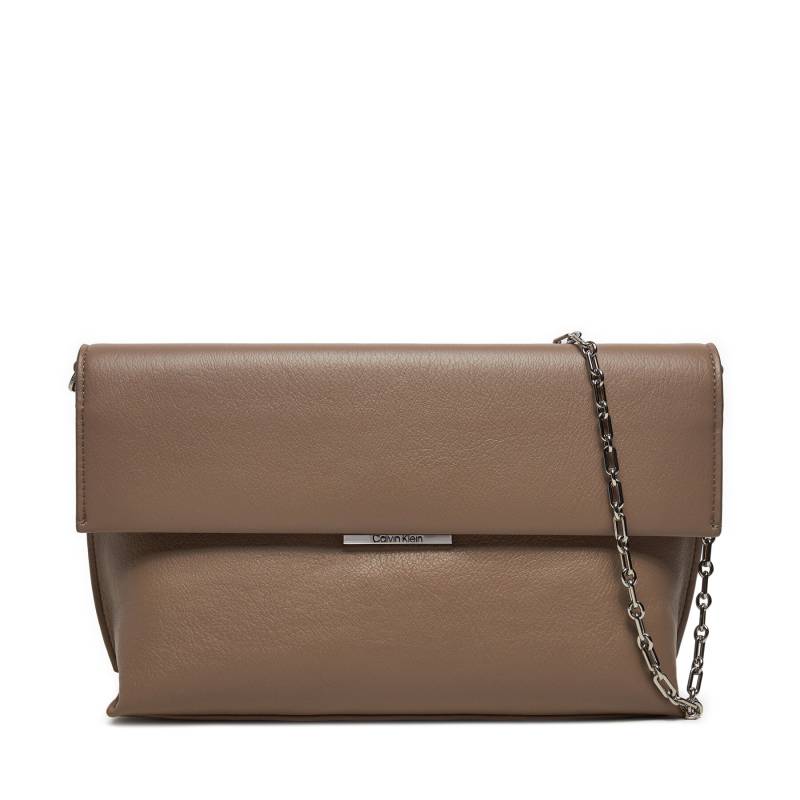 Handtasche Calvin Klein Linear K60K612560 Beige von Calvin Klein