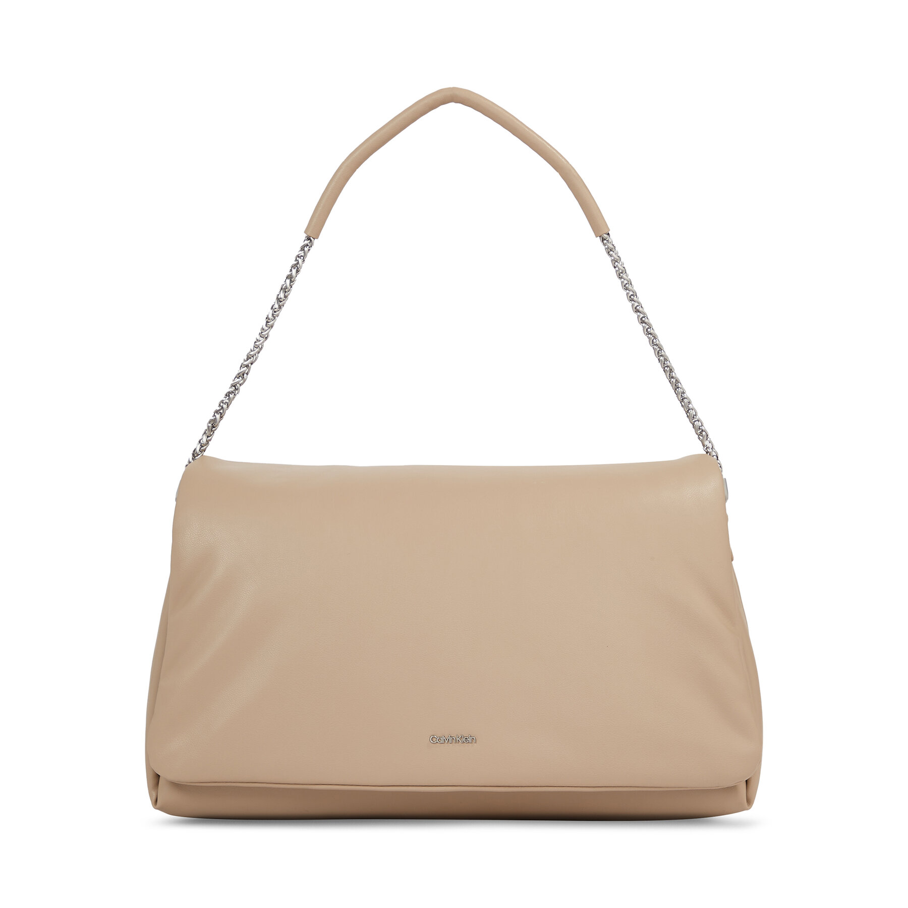 Handtasche Calvin Klein Puffed Shoulder Bag K60K611539 Beige von Calvin Klein