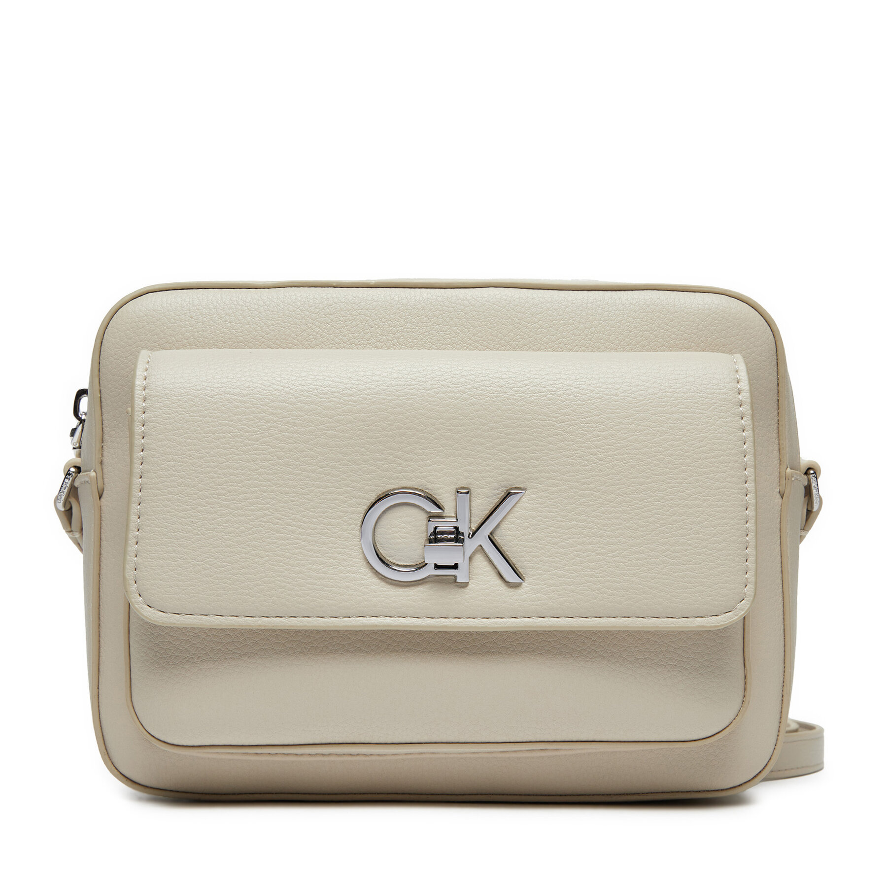 Handtasche Calvin Klein Re-Lock Camera K60K612538 Écru von Calvin Klein