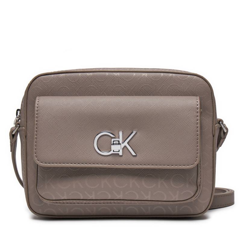 Handtasche Calvin Klein Re Lock Camera K60K612676 Beige von Calvin Klein