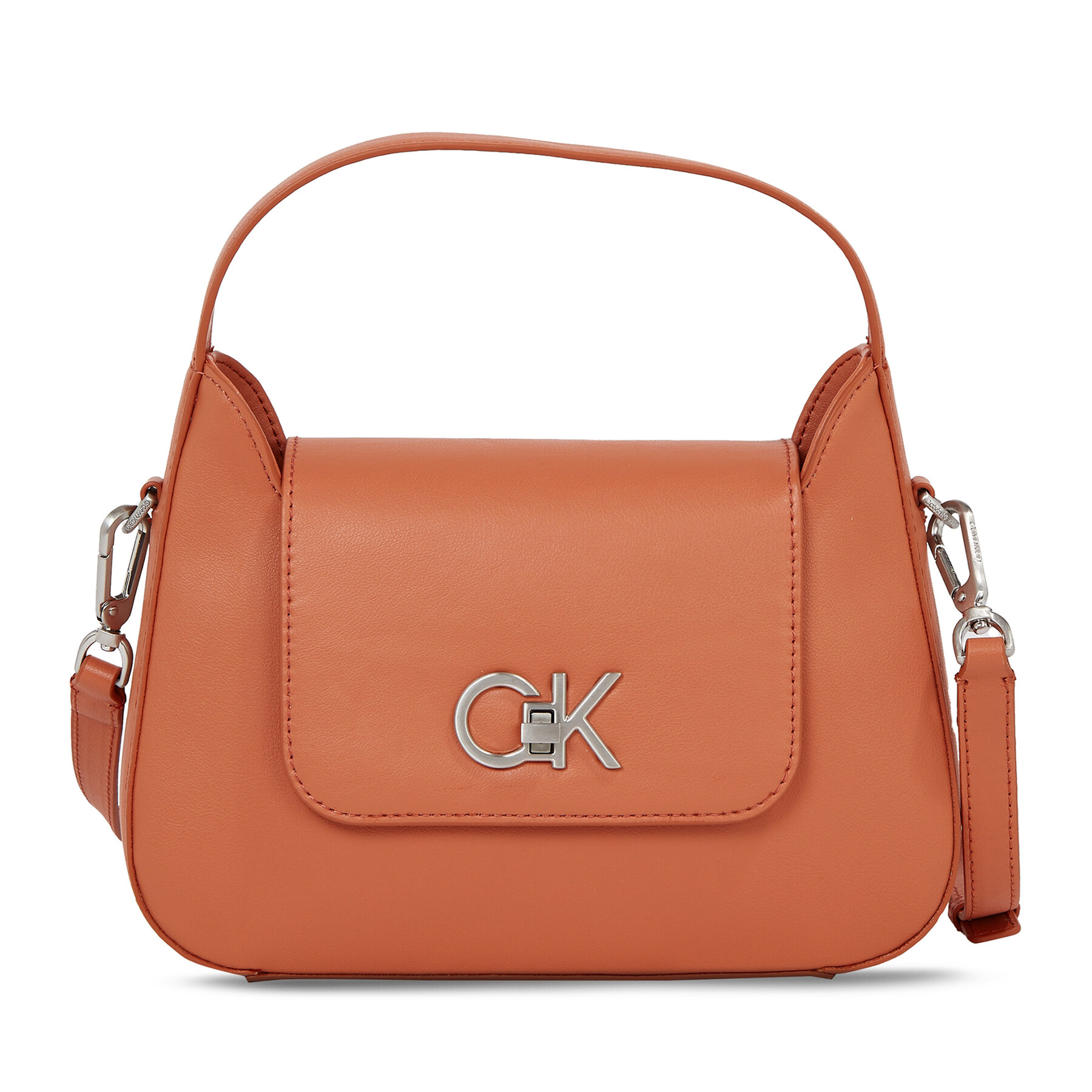 Handtasche Calvin Klein Re-Lock Crossbody W/Flap Sm K60K610770 Braun von Calvin Klein