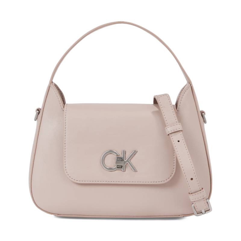 Handtasche Calvin Klein Re-Lock Crossbody W/Flap Sm K60K610770 Grau von Calvin Klein