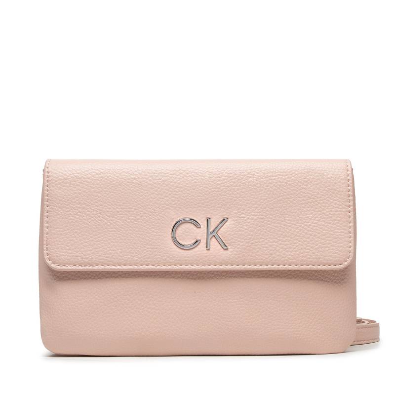 Handtasche Calvin Klein Re-Lock Dbl Crossbody Bag Pbl K60K609140 Rosa von Calvin Klein