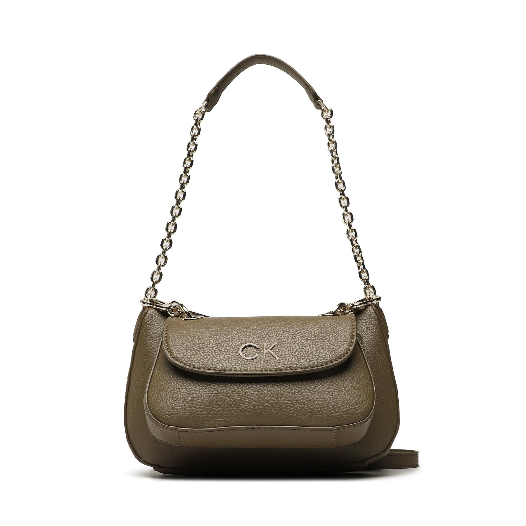 Handtasche Calvin Klein Re-Lock Dbl Shoulder Bag K60K610183 Grün von Calvin Klein