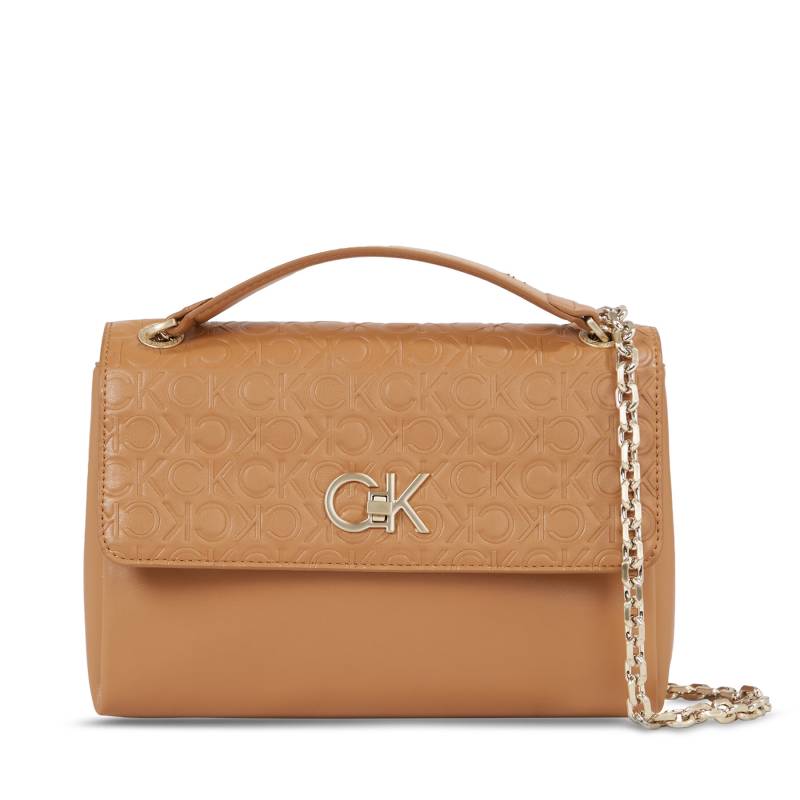 Handtasche Calvin Klein Re-Lock Ew Conv Crossbody-Emb K60K611533 Braun von Calvin Klein