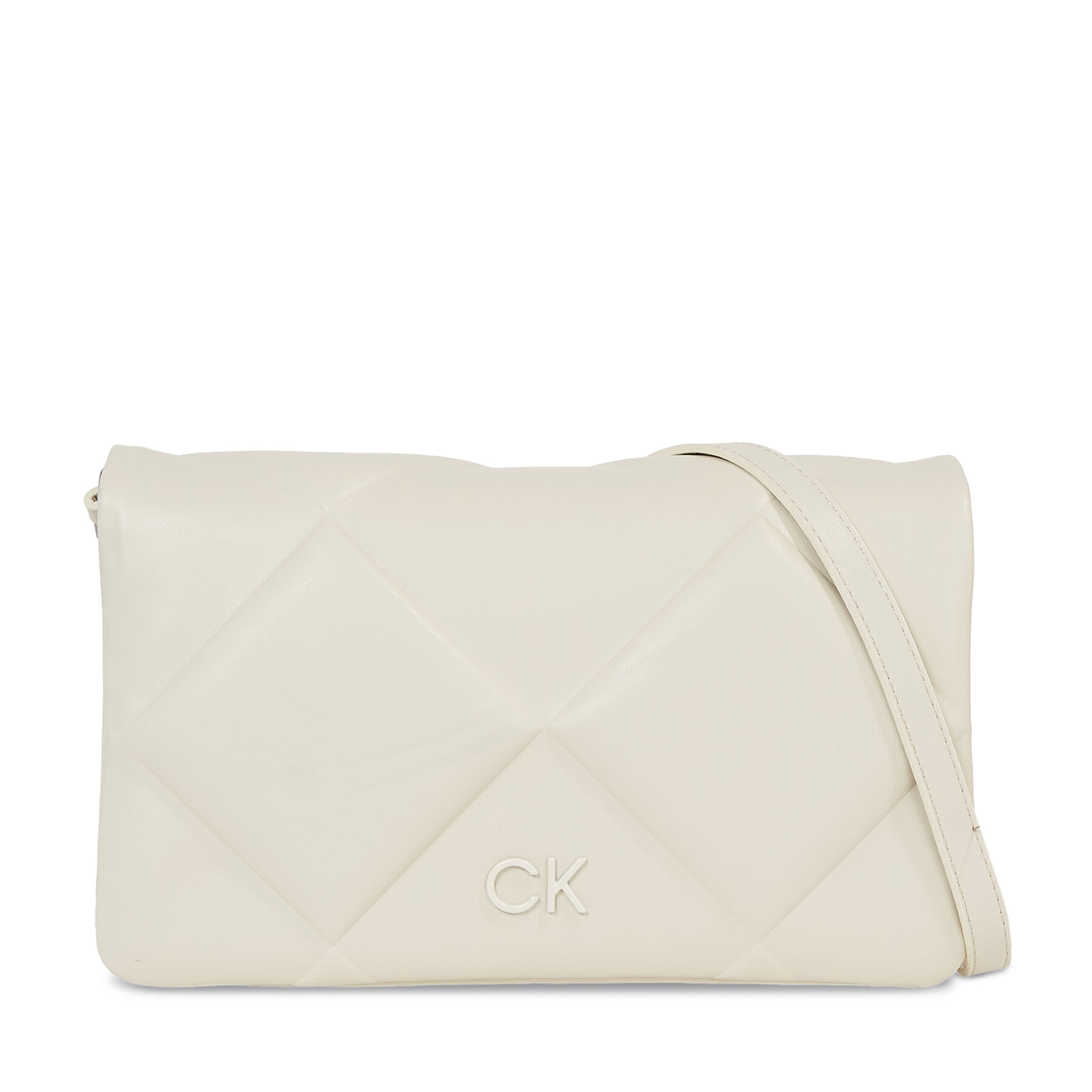 Handtasche Calvin Klein Re-Lock Quilt Shoulder Bag K60K611021 Weiß von Calvin Klein