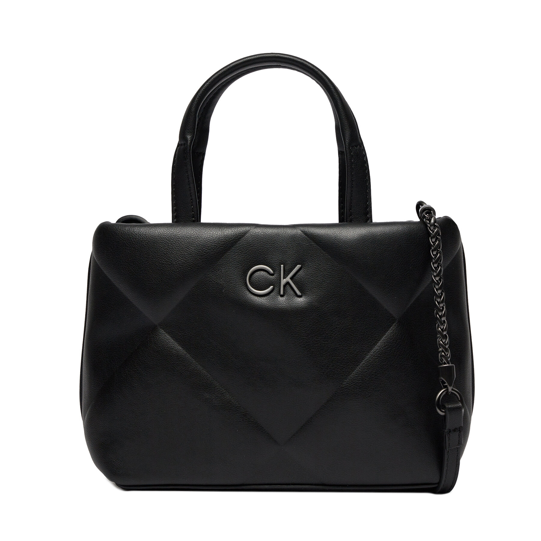 Handtasche Calvin Klein Re-Lock Quilt Tote Mini K60K611340 Schwarz von Calvin Klein