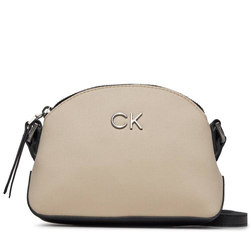 Handtasche Calvin Klein Re-Lock Seasonal Xbody Sm_Canvas K60K611793 Écru von Calvin Klein