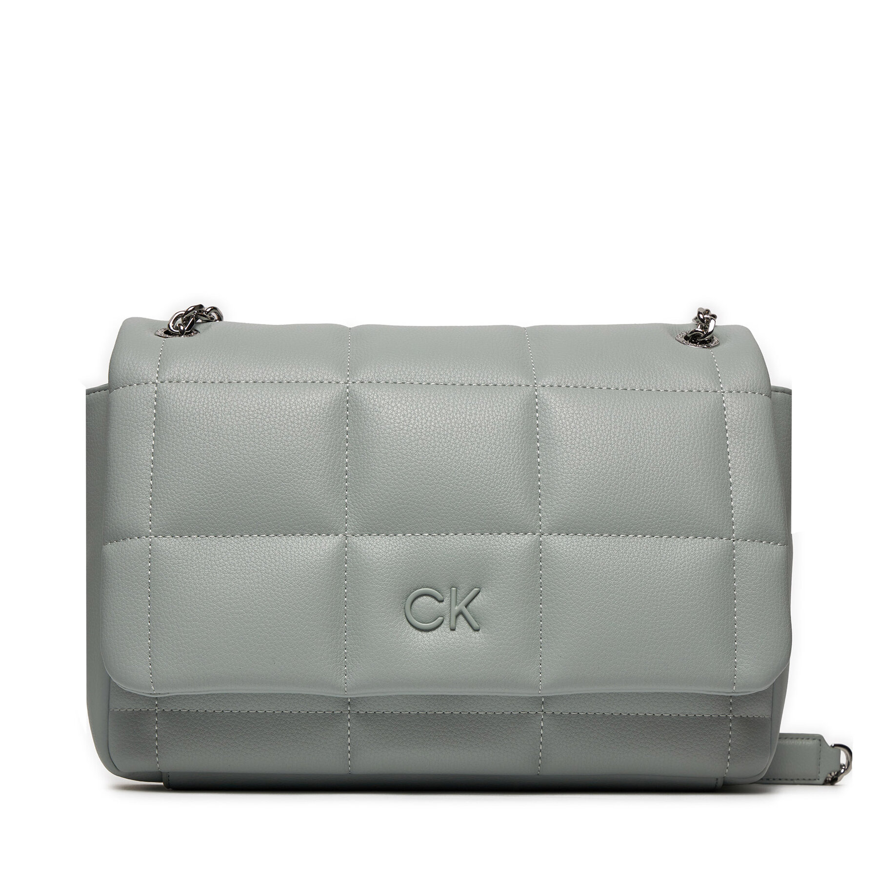 Handtasche Calvin Klein Square Quilt Conv Shoulder Bag K60K612332 Grau von Calvin Klein