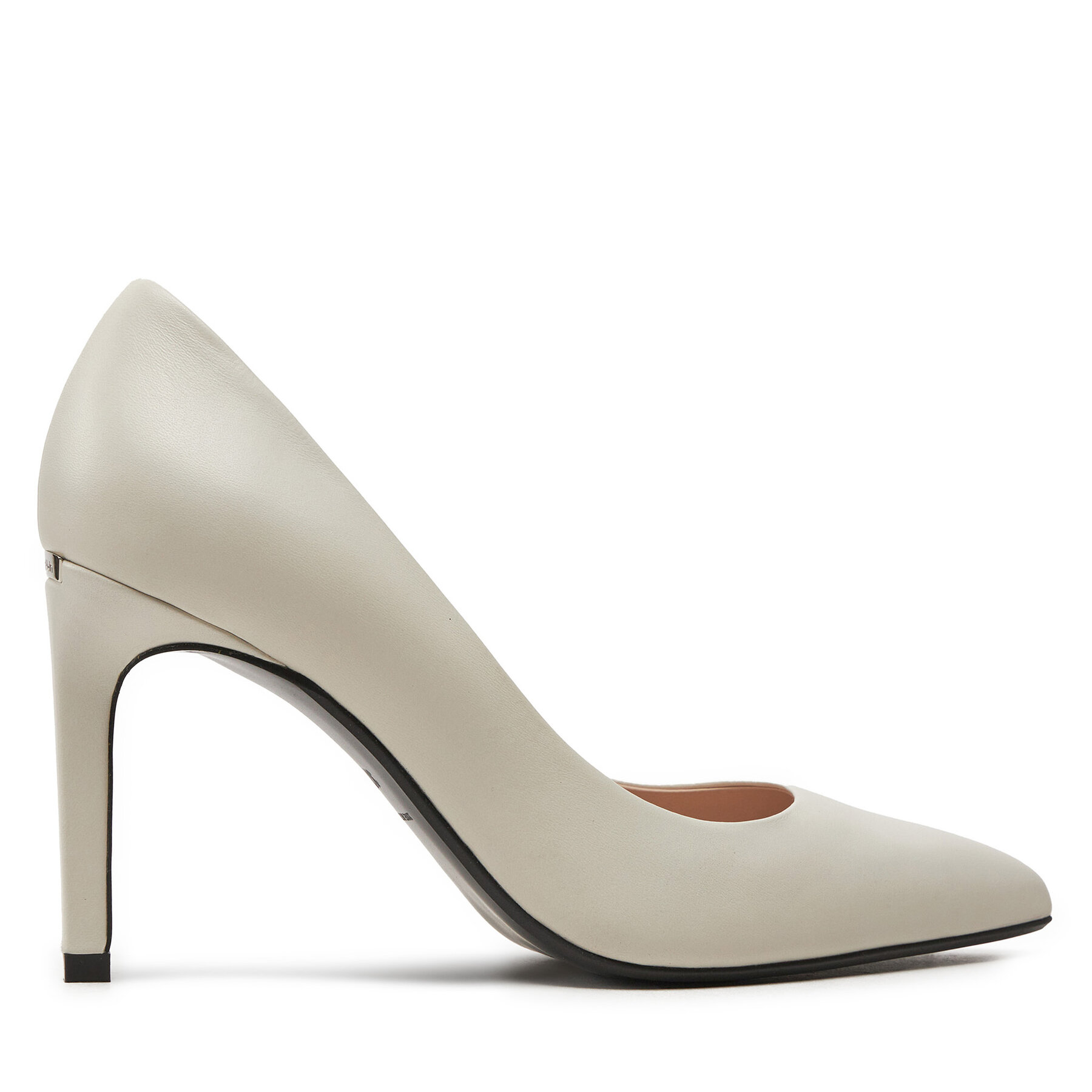 High Heels Calvin Klein Heel Pump 90 Lth HW0HW02110 Écru von Calvin Klein