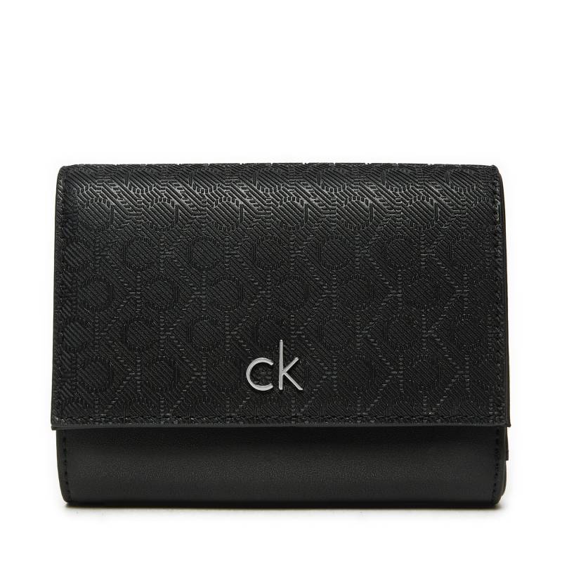 Kleine Damen Geldbörse Calvin Klein Ck Daily Medium Trifold_Mono K60K612841 Schwarz von Calvin Klein