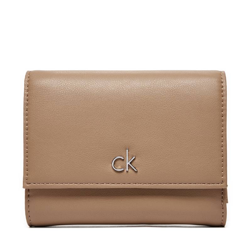 Kleine Damen Geldbörse Calvin Klein Ck Daily Medium Trifold_Pbl K60K612851 Beige von Calvin Klein