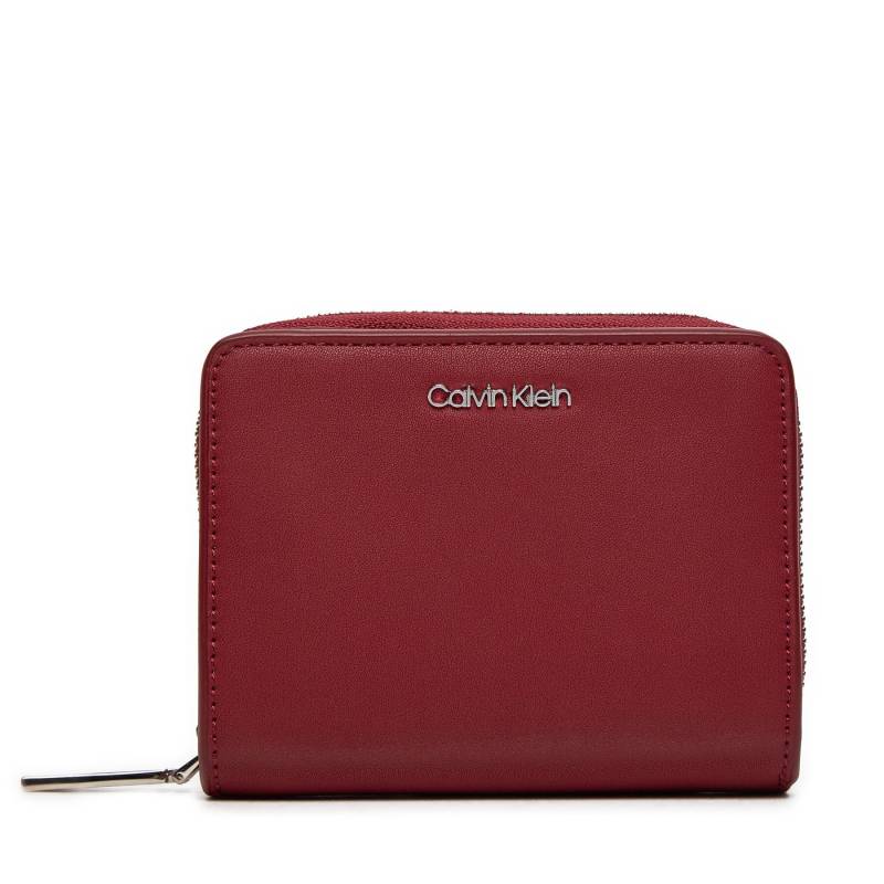 Kleine Damen Geldbörse Calvin Klein Ck Must Medium Zip Around Wallet K60K611937 Rot von Calvin Klein