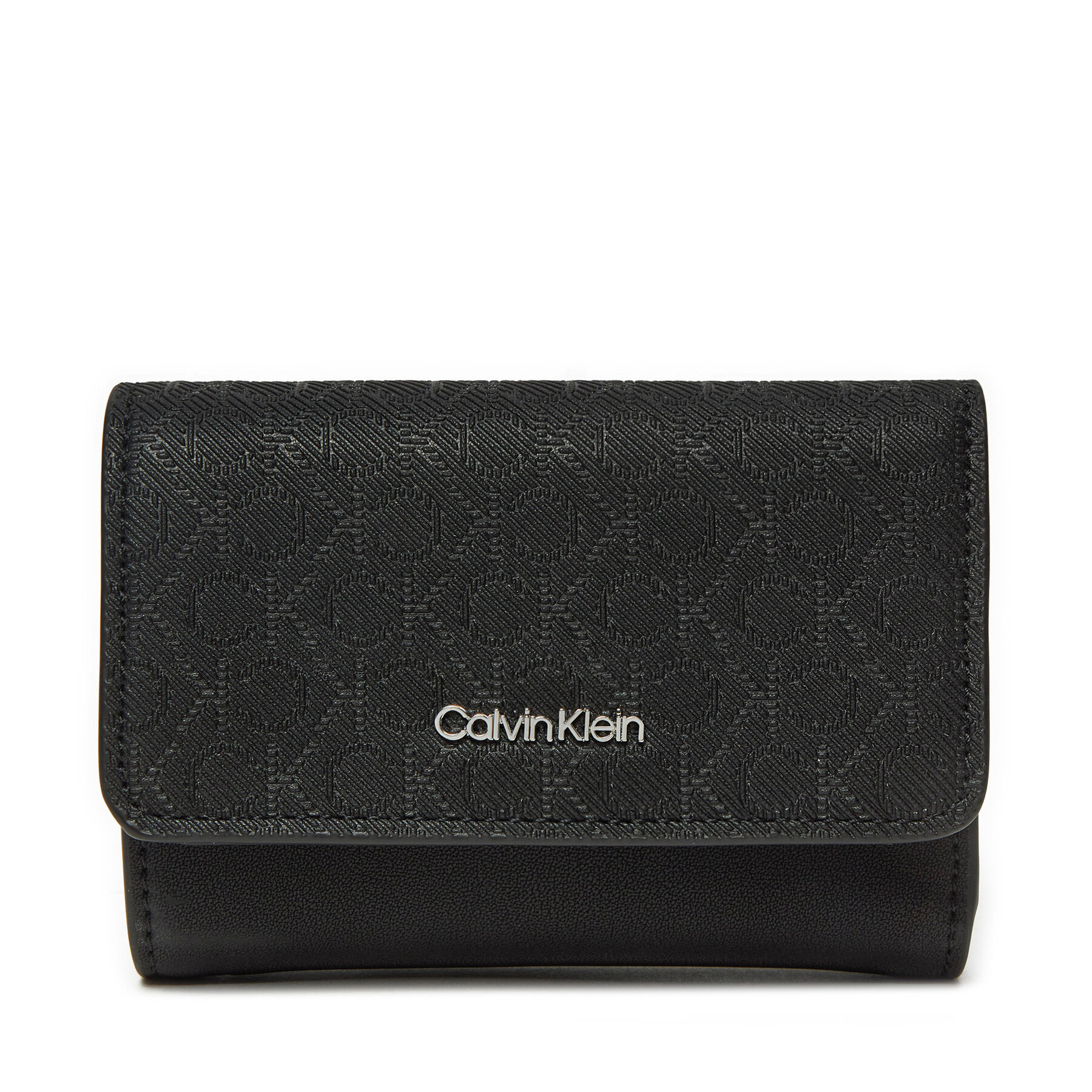 Kleine Damen Geldbörse Calvin Klein Ck Must Small Trifold_Mono K60K612829 Schwarz von Calvin Klein