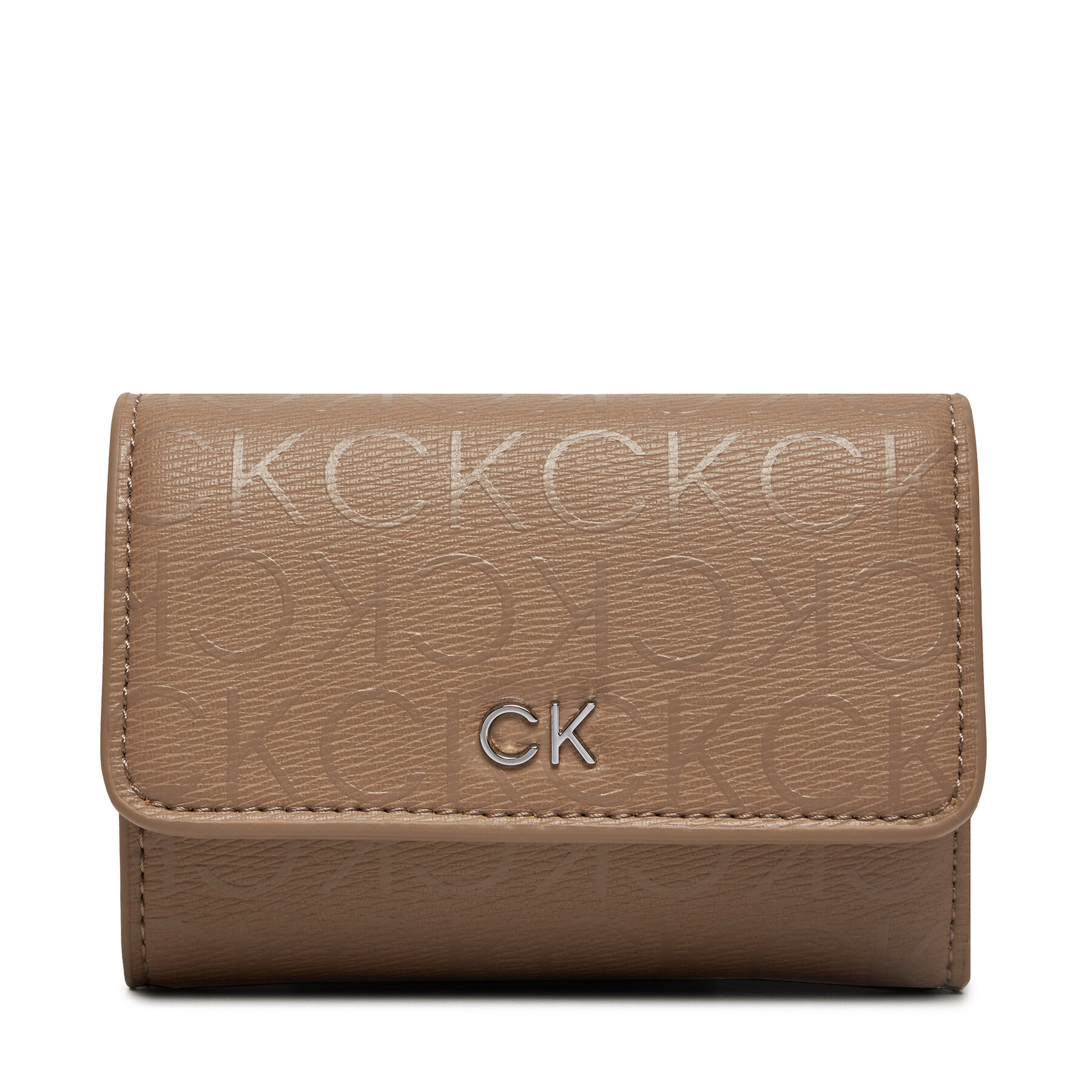 Kleine Damen Geldbörse Calvin Klein K60K612637 Beige von Calvin Klein