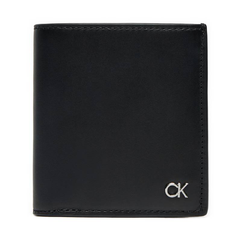 Kleine Herren Geldbörse Calvin Klein Metal Ck Trifold 6Cc W/Coin K50K512290 Schwarz von Calvin Klein