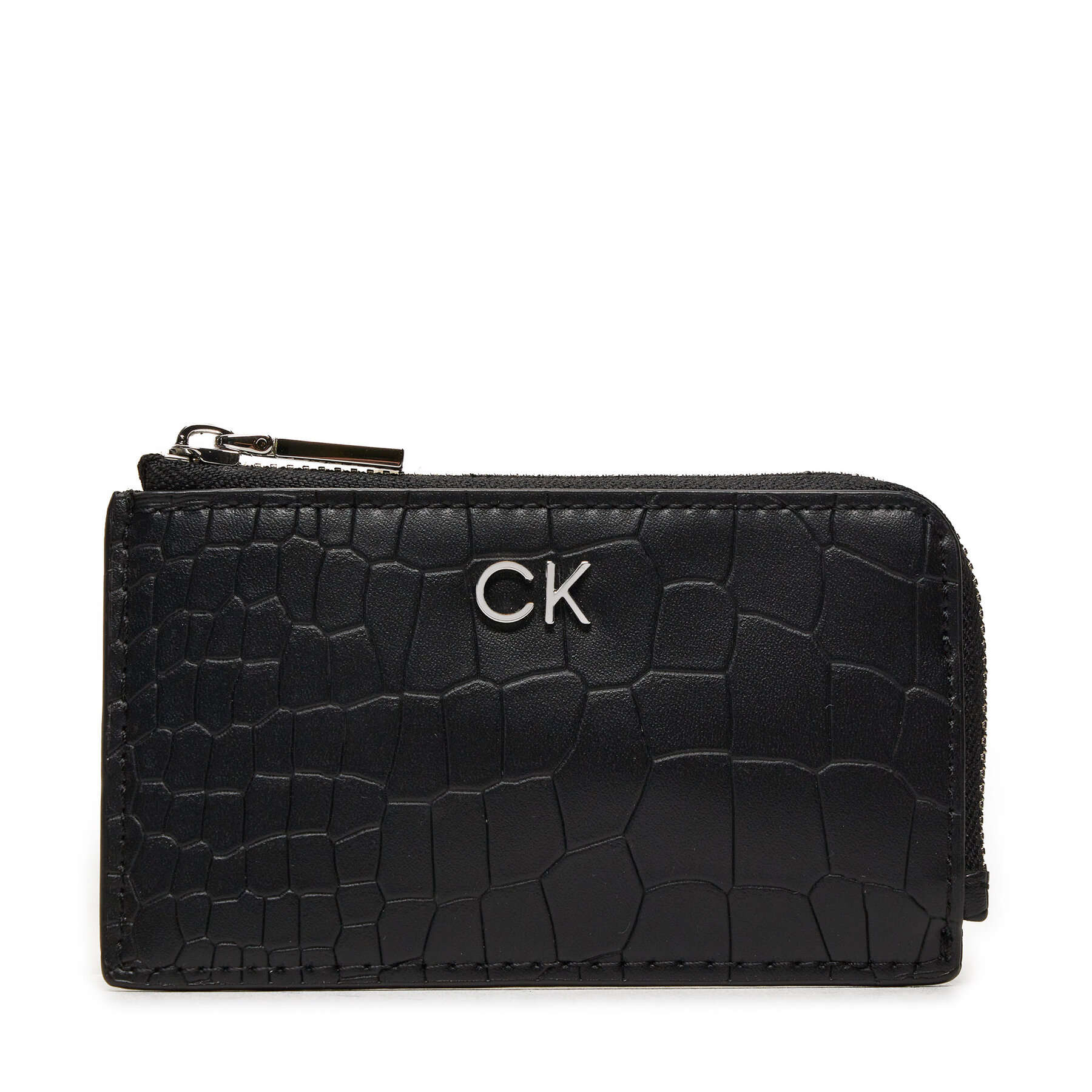 Kreditkartenetui Calvin Klein Ck Daily Zip Cardholder_Croco K60K612191 Schwarz von Calvin Klein