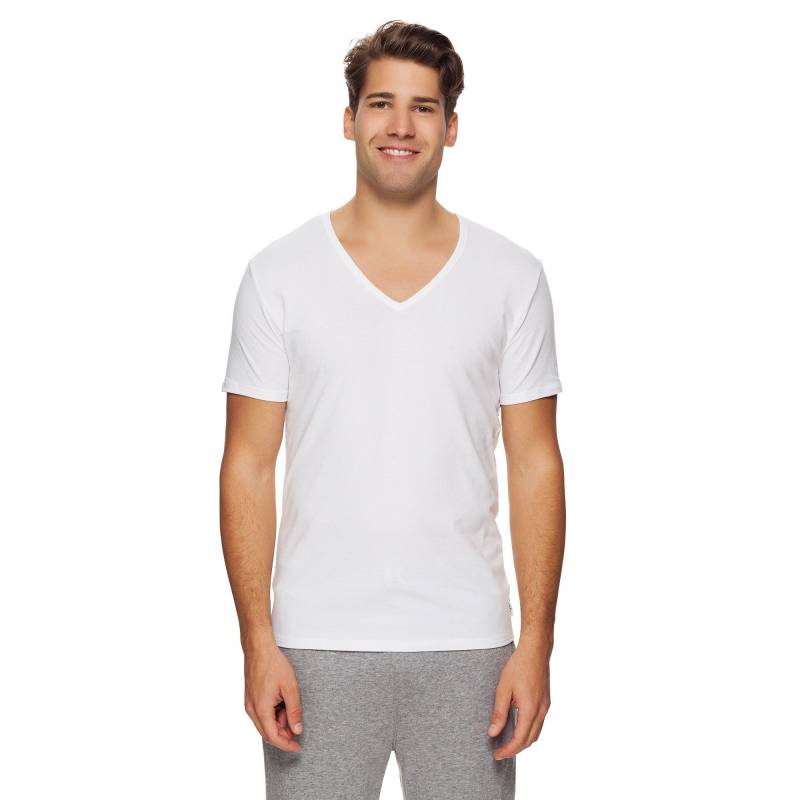 Calvin Klein - T-Shirt, Classic Fit, kurzarm, für Herren, Weiss, Größe XL von Calvin Klein