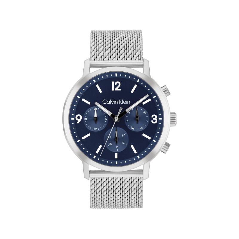 Multifunktionsuhr Herren Silber 44mm von Calvin Klein