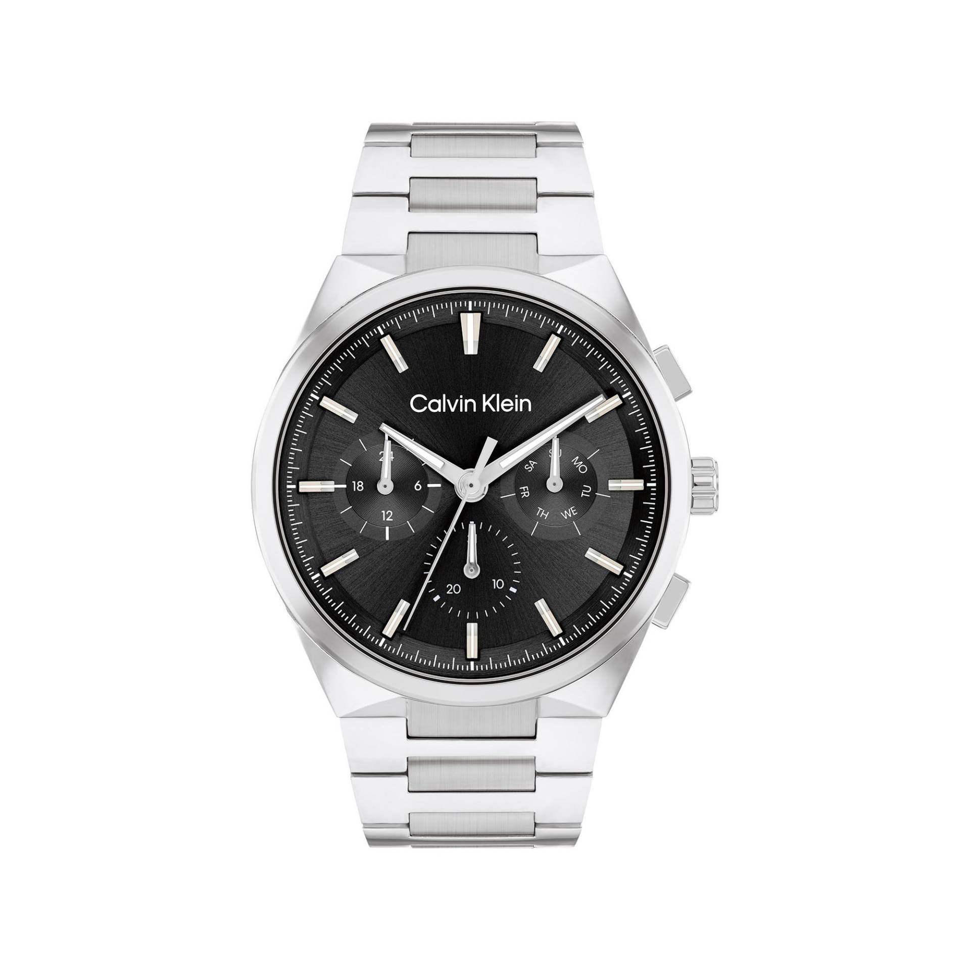 Multifunktionsuhr Herren Silber 44mm von Calvin Klein