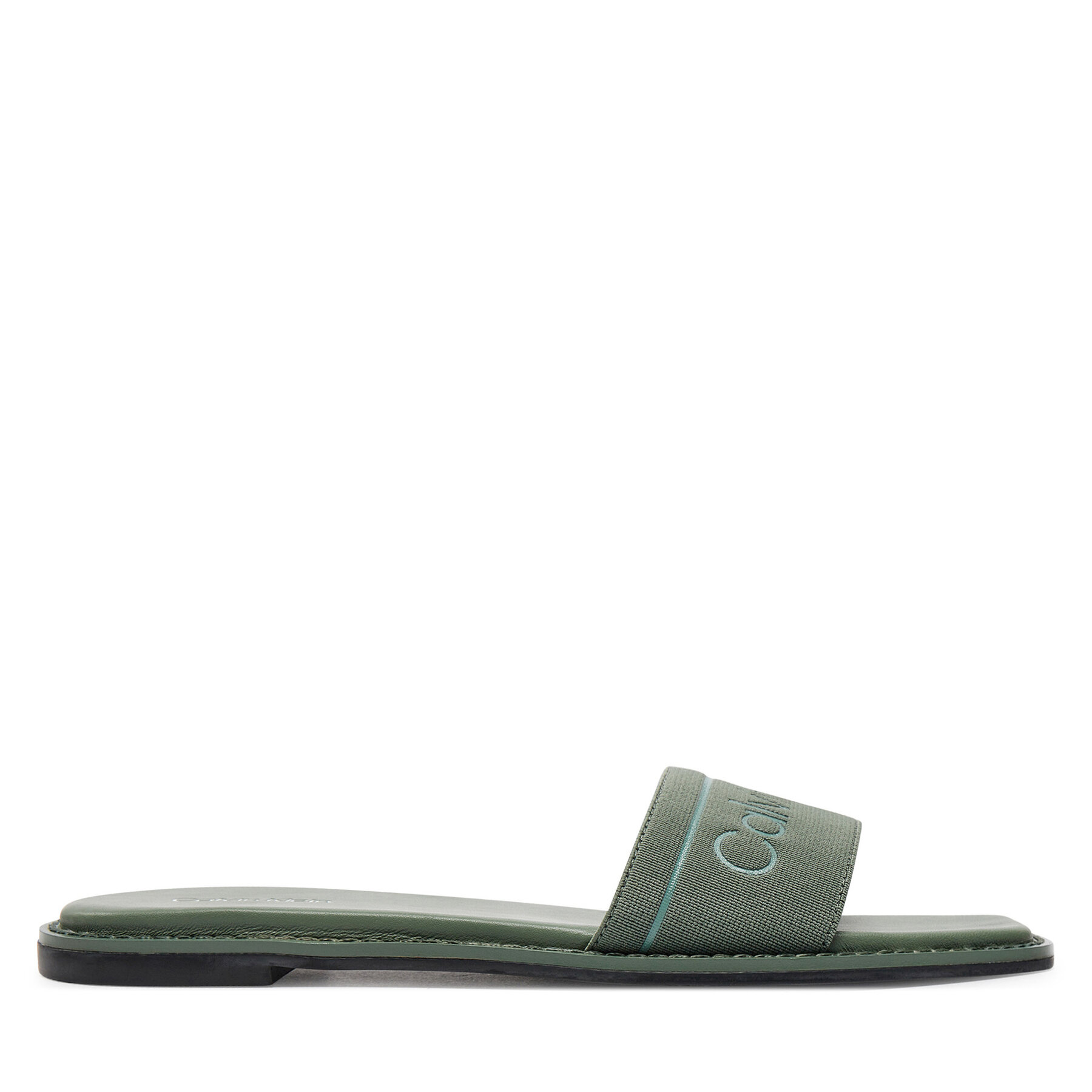 Pantoletten Calvin Klein Flat Slide He HW0HW01989 Grün von Calvin Klein