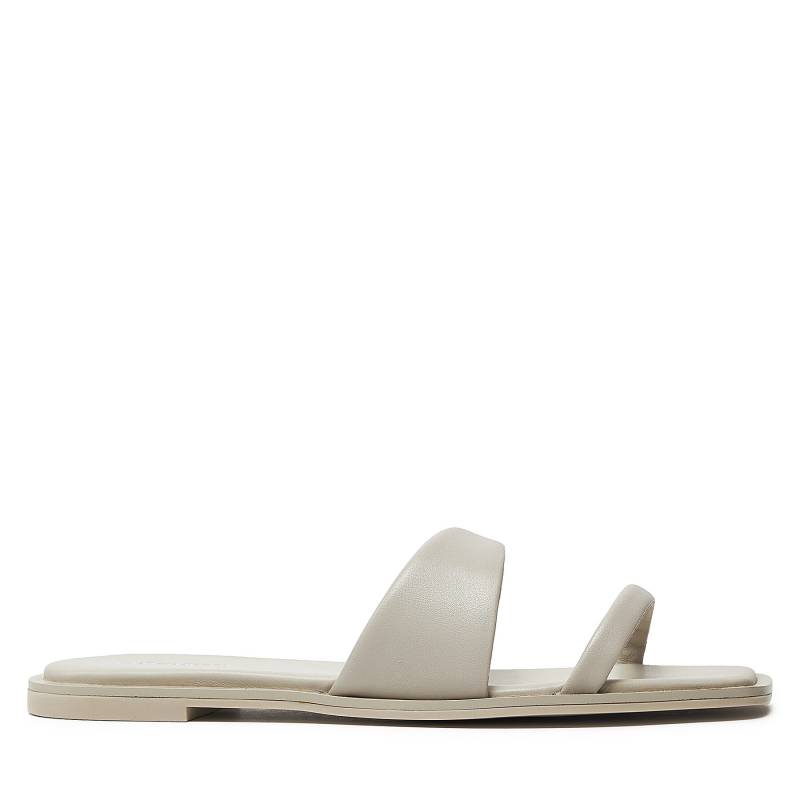 Pantoletten Calvin Klein Flat Slide Lth HW0HW02071 Beige von Calvin Klein