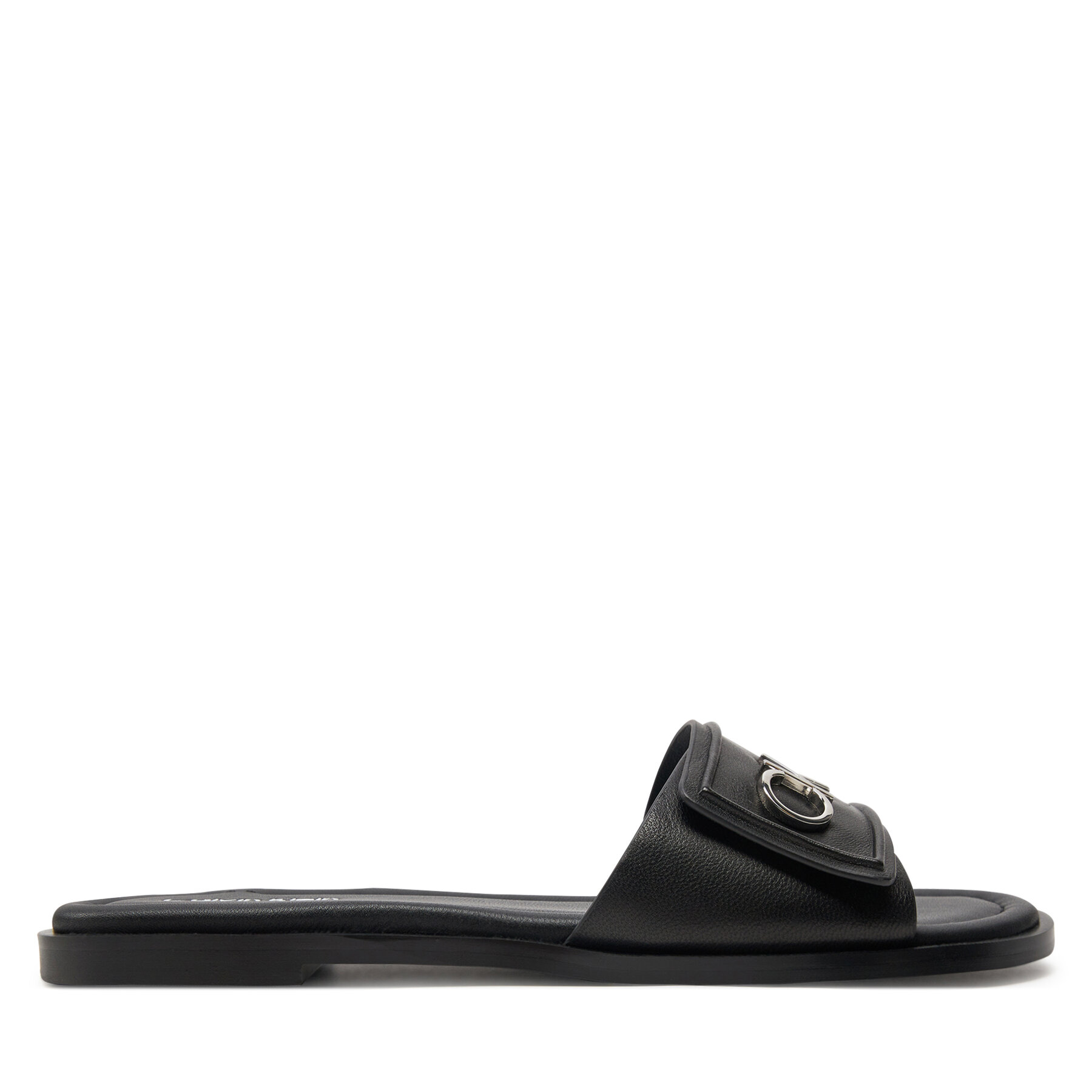 Pantoletten Calvin Klein Flat Slide Relock Lth HW0HW01939 Schwarz von Calvin Klein