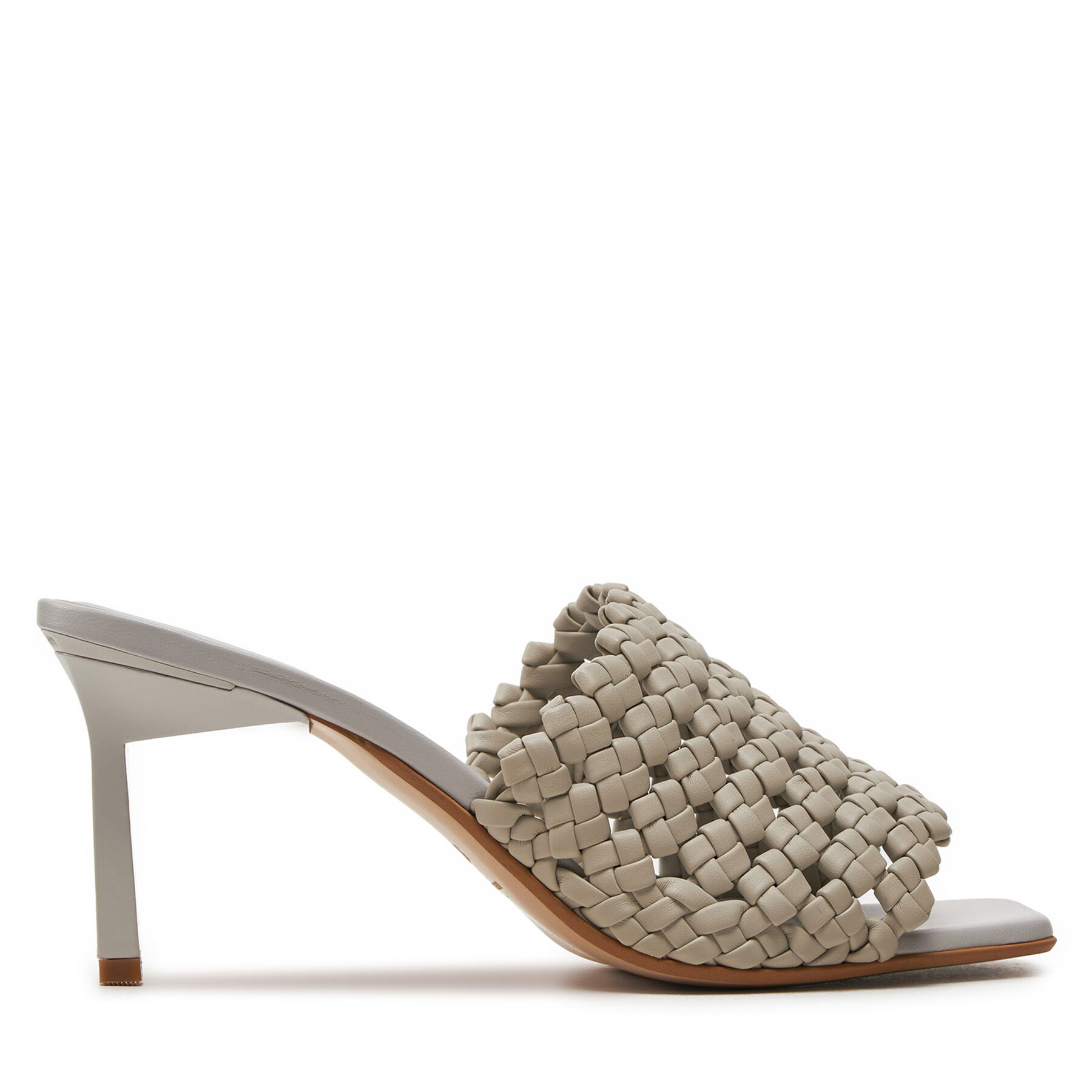 Pantoletten Calvin Klein Heel Mule Sandal 70 Latt HW0HW02144 Beige von Calvin Klein