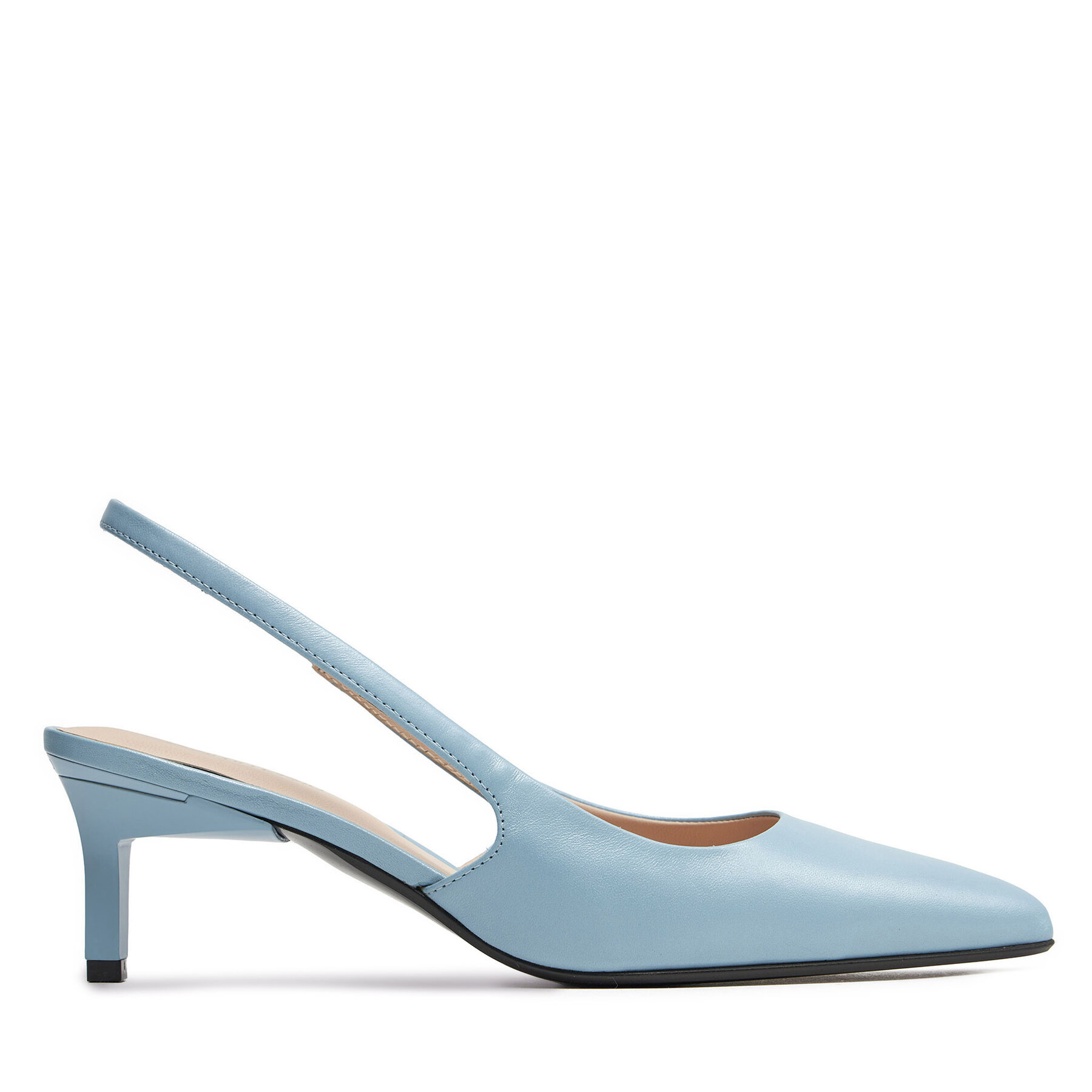 Sandalen Calvin Klein Heel Slingback Pump 50 Pearl Lth HW0HW02069 Blau von Calvin Klein