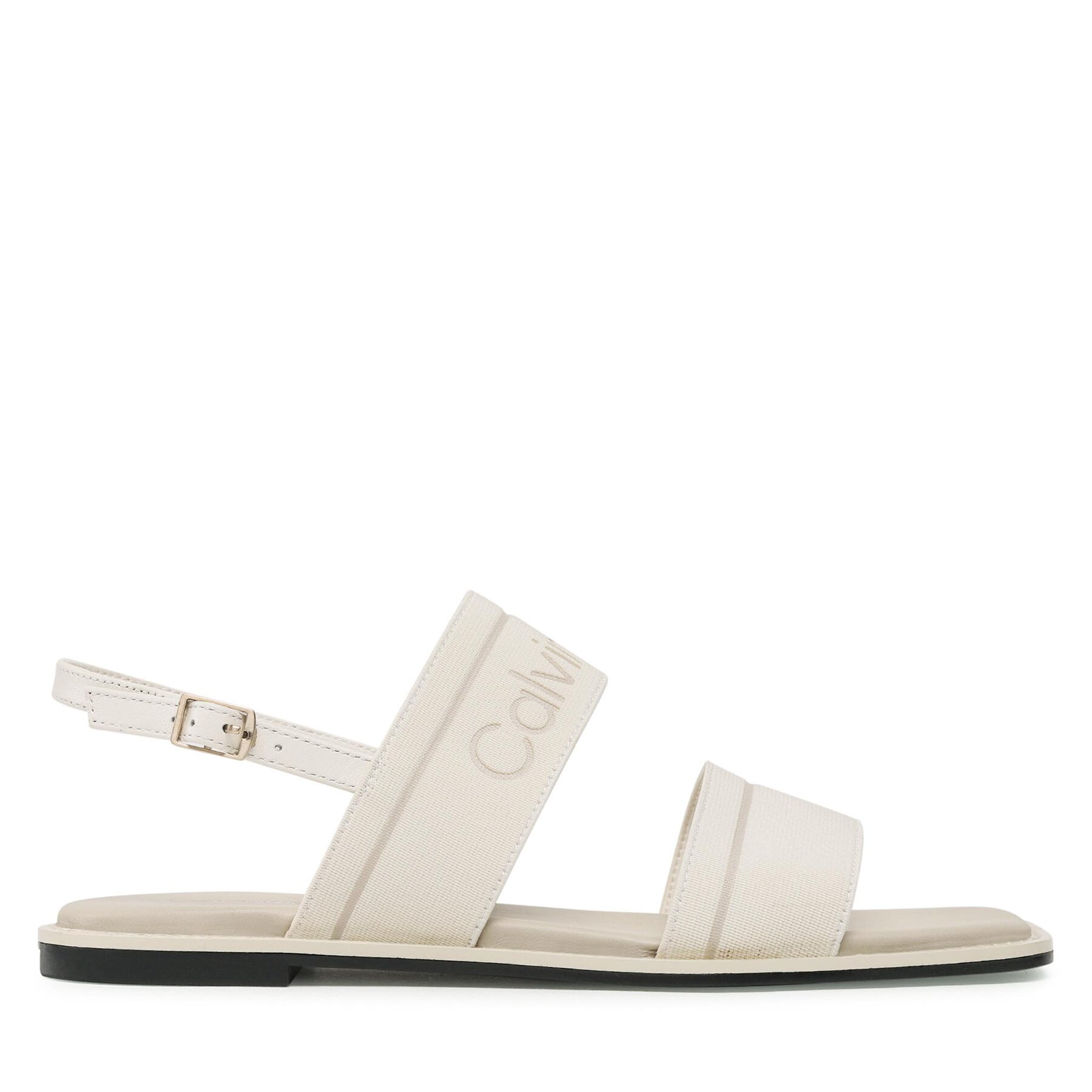 Sandalen Calvin Klein Squared Flat Sandal He HW0HW01496 Écru von Calvin Klein