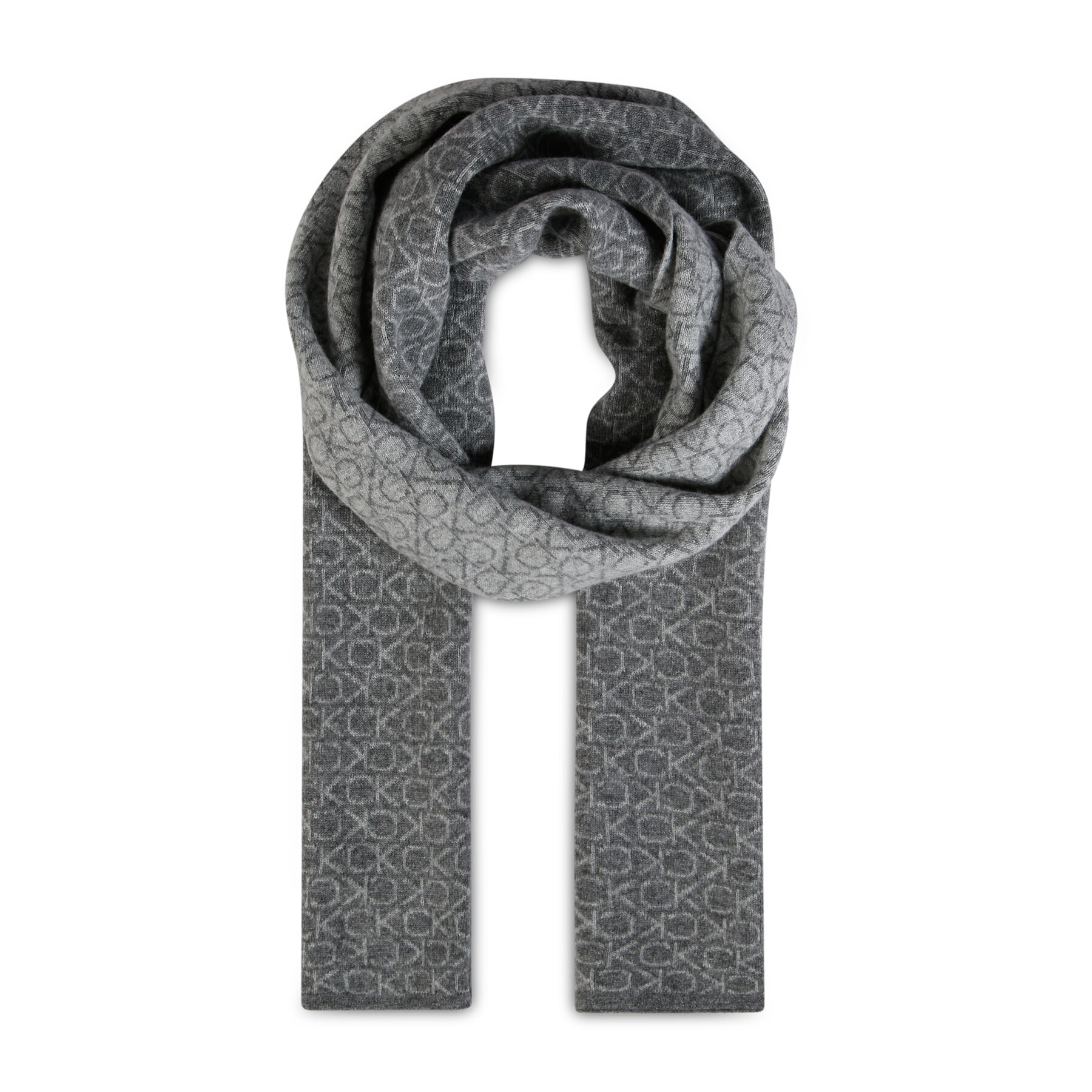 Schal Calvin Klein Ck Monogram Wool Scarf 30x180 K50K509703 Grau von Calvin Klein