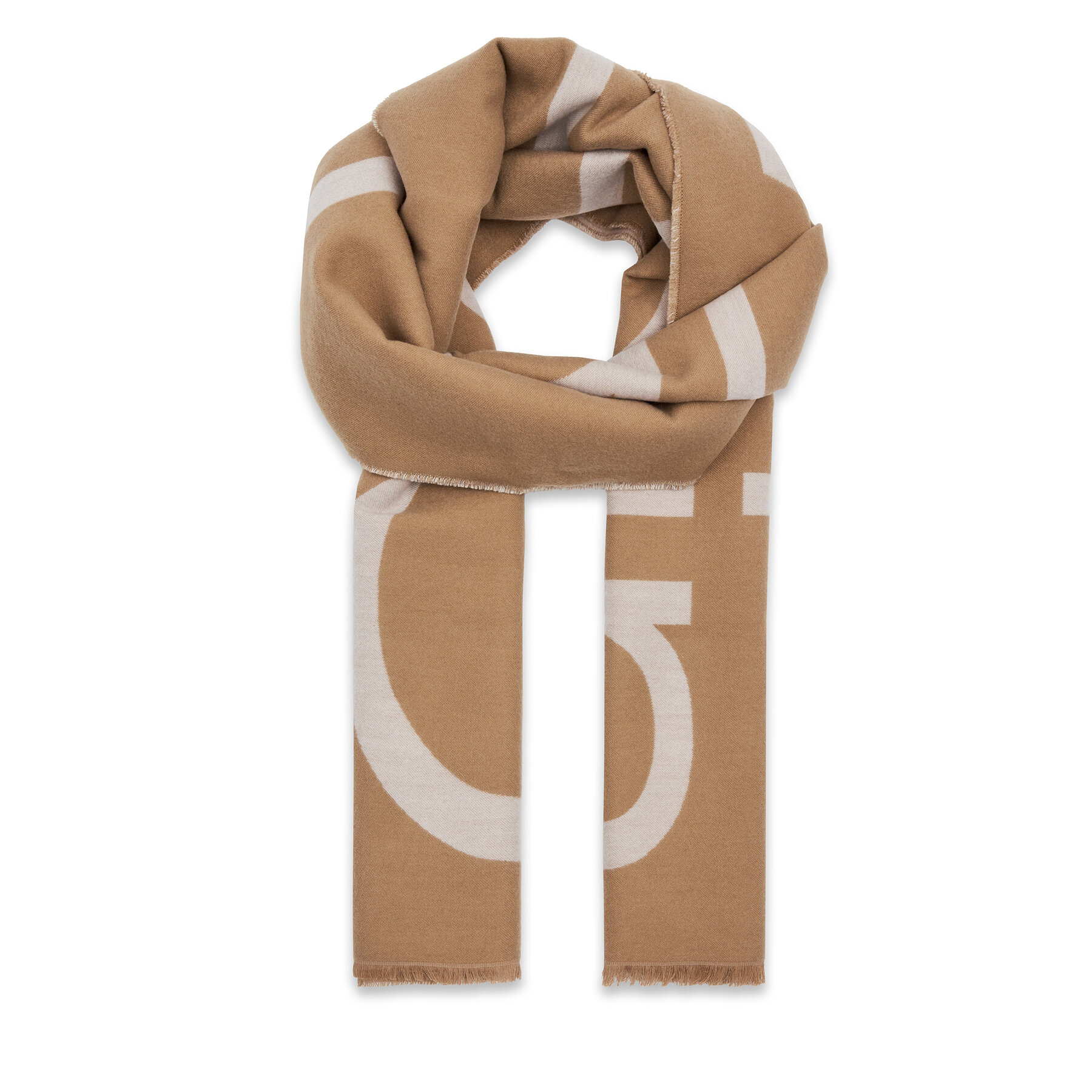 Schal Calvin Klein Fringes 2-Tones Wool Blend Scarf K60K612028 Braun von Calvin Klein